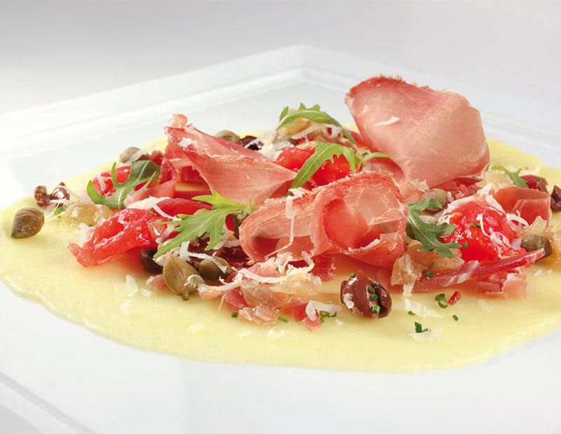 Pizza de pommes de terre au speck