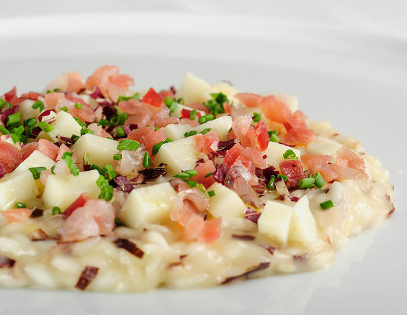 Ricetta: Risotto con radicchio e Speck Alto Adige - Risotto radicchio e ...