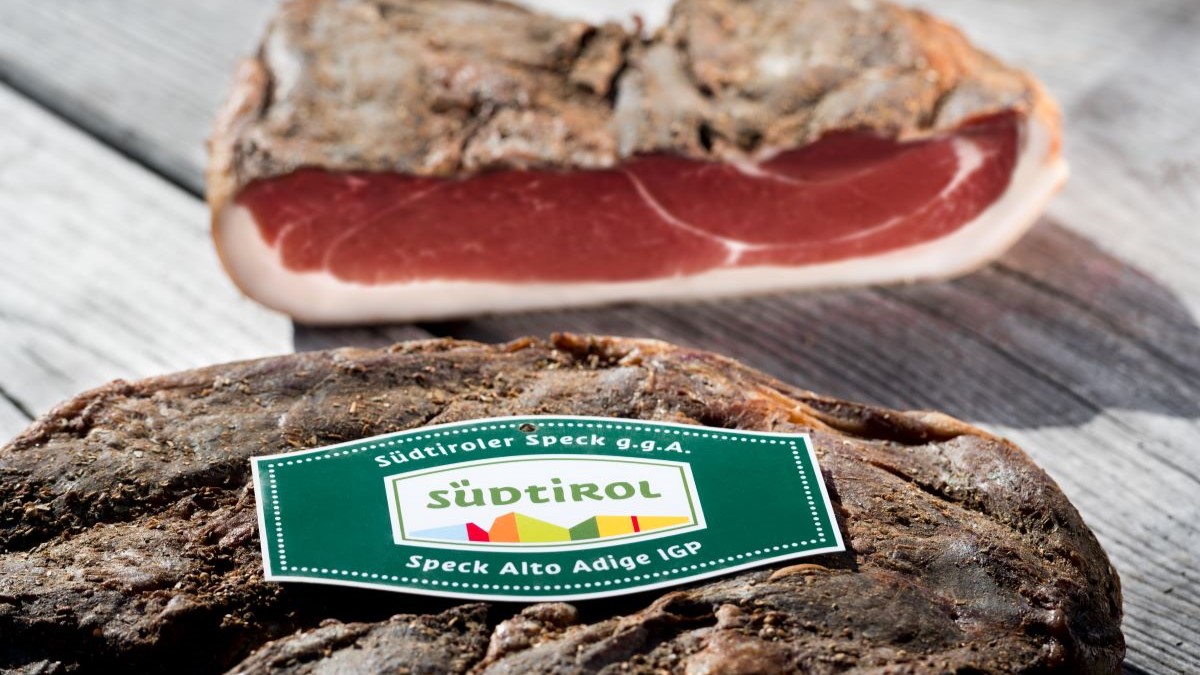 Primo piano dello speck