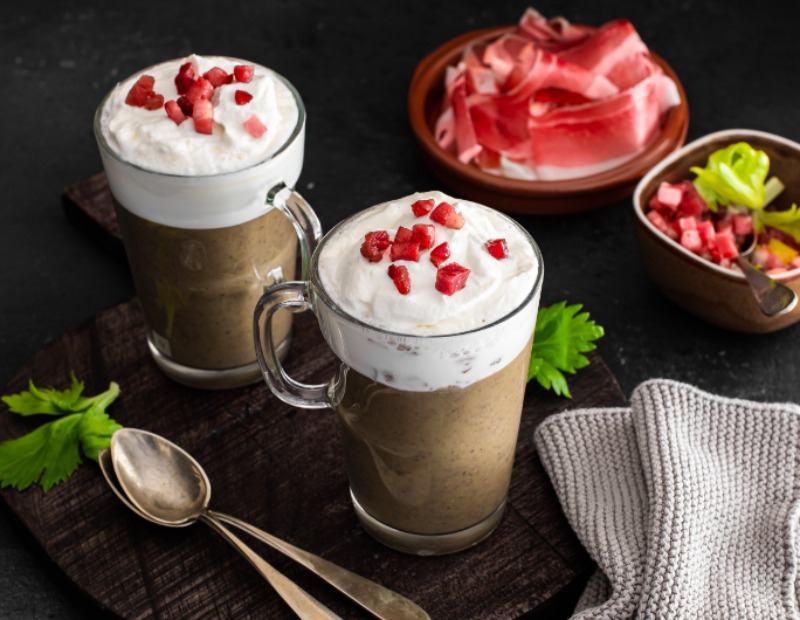 Cappuccino di lenticchie con Speck Alto Adige IGP