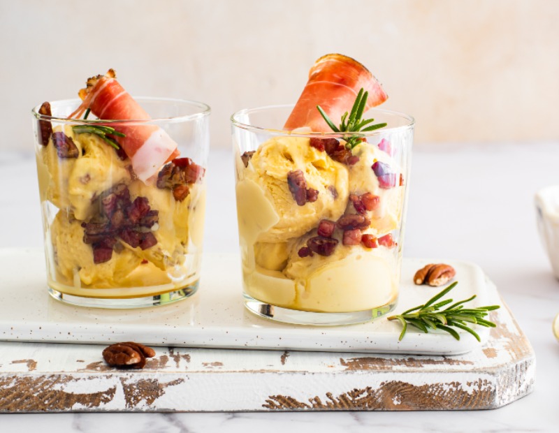 Gelato con Speck Alto Adige IGP e sciroppo d’acero