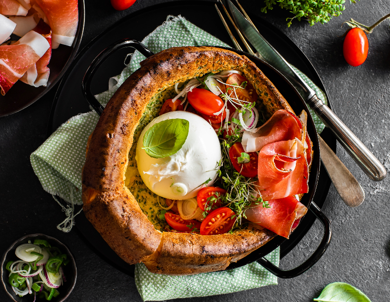 Pancake al forno salati con Speck Alto Adige - Ricetta